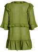 Robe l&eacute;g&egrave;re avec volants et col en V, Vert, Packshot image number 1
