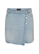 Short en denim effet portefeuille et taille haute, Bleu Clair, Packshot image number 0