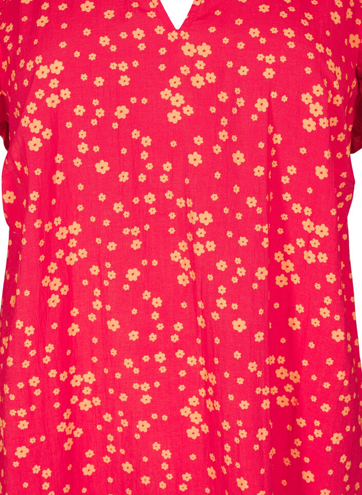 Robe courte avec des détails volants, Rouge, Packshot image number 2