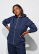 Sweat &agrave; capuche zipp&eacute; avec poches, Bleu, Model image number 3