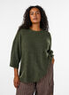 Pull c&ocirc;tel&eacute; &agrave; manches 3/4, Vert, Model image number 0