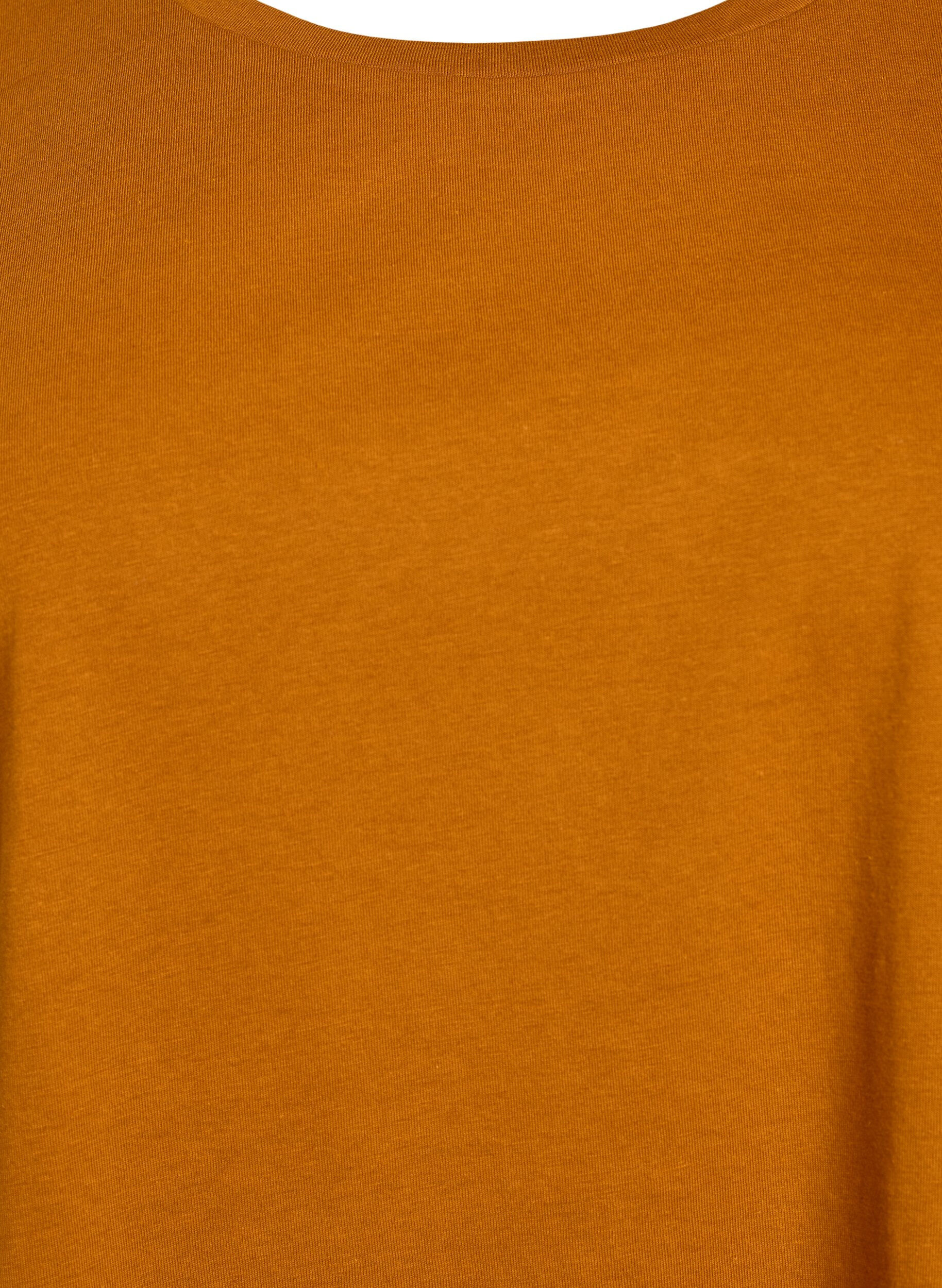 ZizziT-shirt &agrave; manches courtes en m&eacute;lange de coton, Orange, Packshot image number 2
