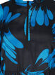 Tunique en viscose imprimée avec fermeture éclair, Dark Blue AOP, Packshot image number 2