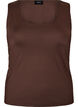 Top Basic ajust&eacute; en tissu lisse, Marron, Packshot image number 0