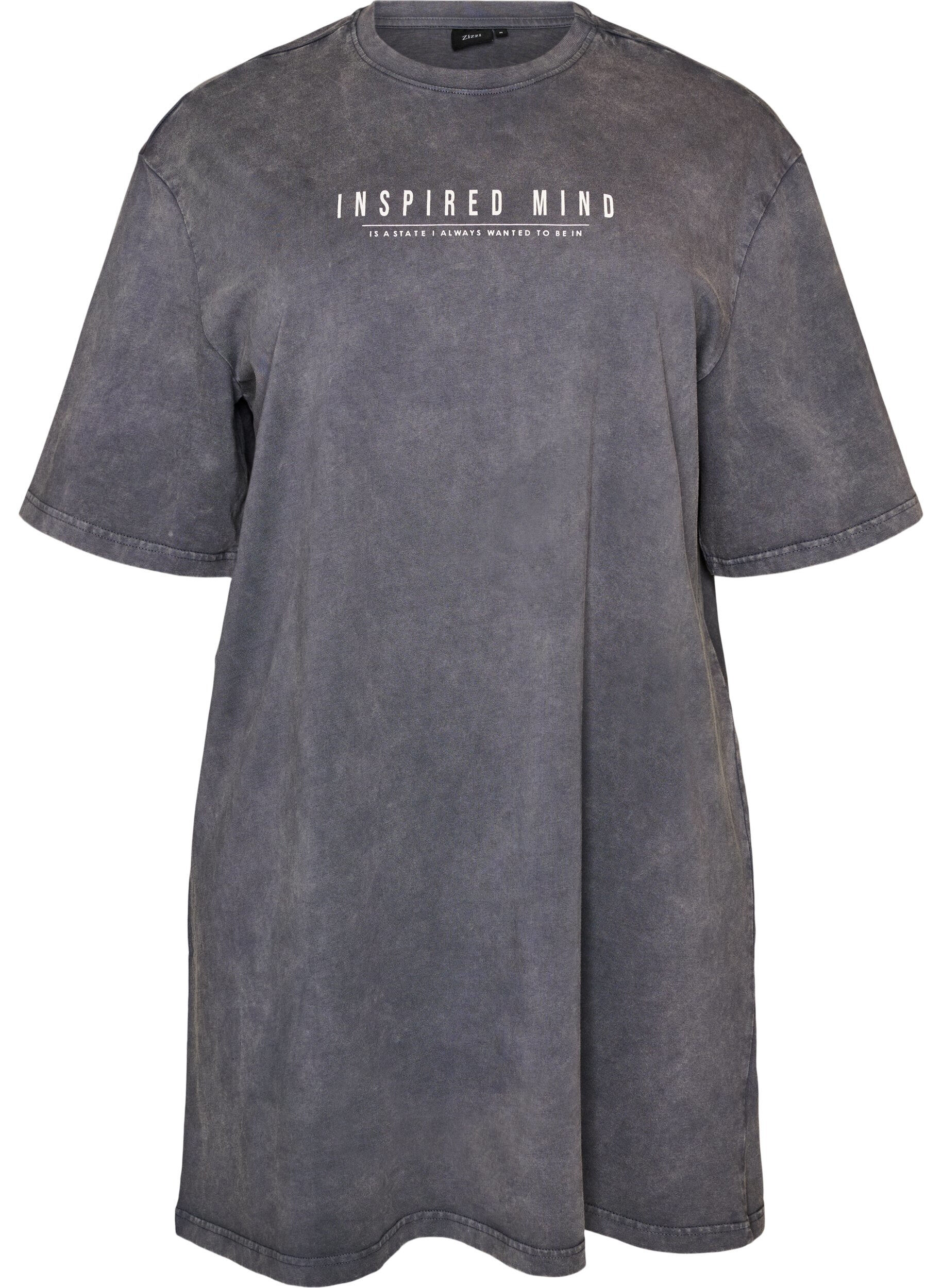 Robe T-shirt ample avec effet d&eacute;lav&eacute;