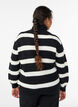 Pull en tricot avec col haut et fermeture &eacute;clair, Noir, Model image number 2