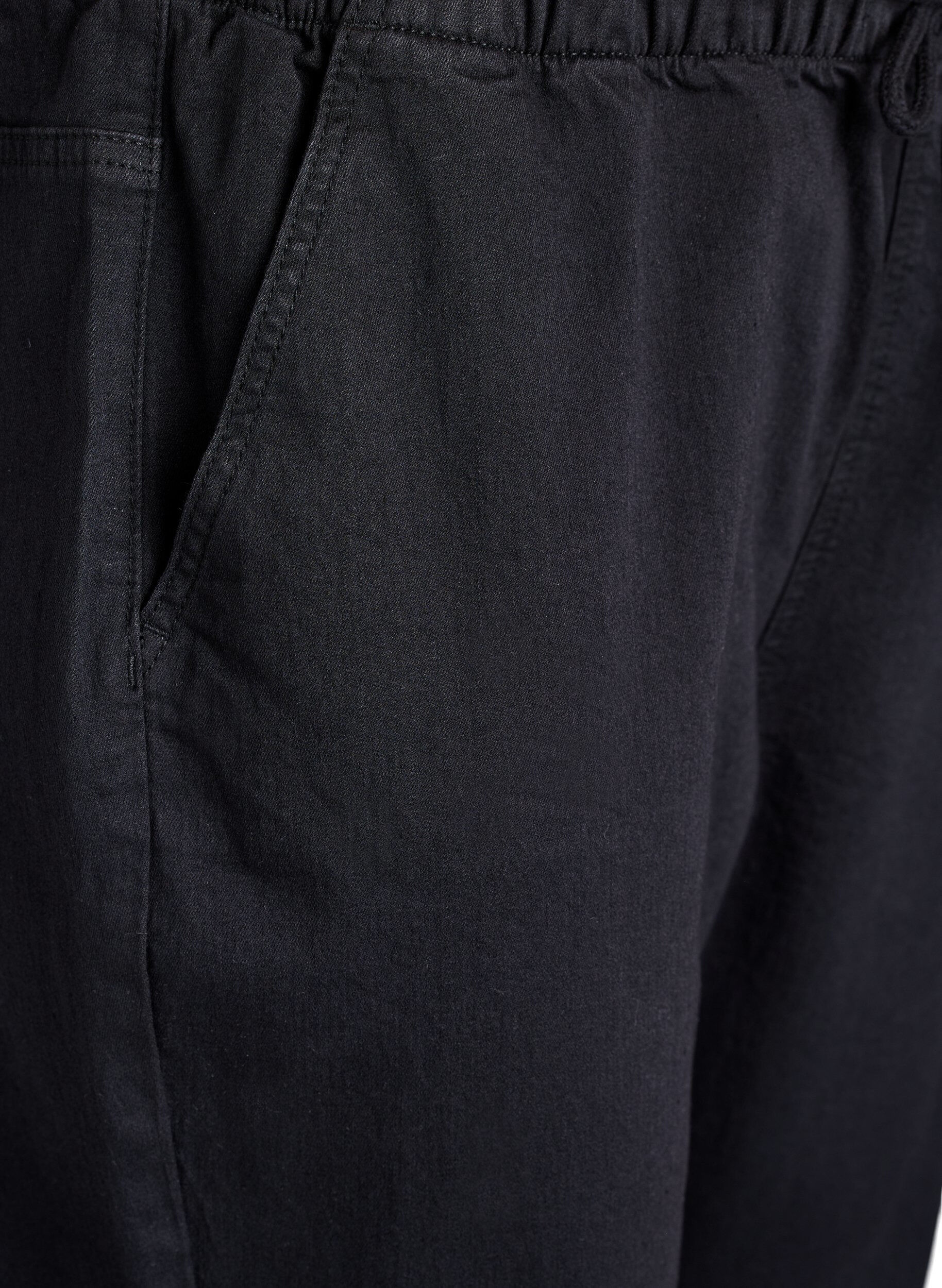 ZizziPantalon de jogging en denim avec des poches, Noir, Packshot image number 2