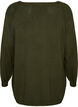Blouse en maille avec boutons sur le c&ocirc;t&eacute;, Vert fonc&eacute;, Packshot image number 1