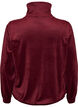 Cardigan en velours doux avec fermeture zipp&eacute;e et col montant, Bordeaux, Packshot image number 1