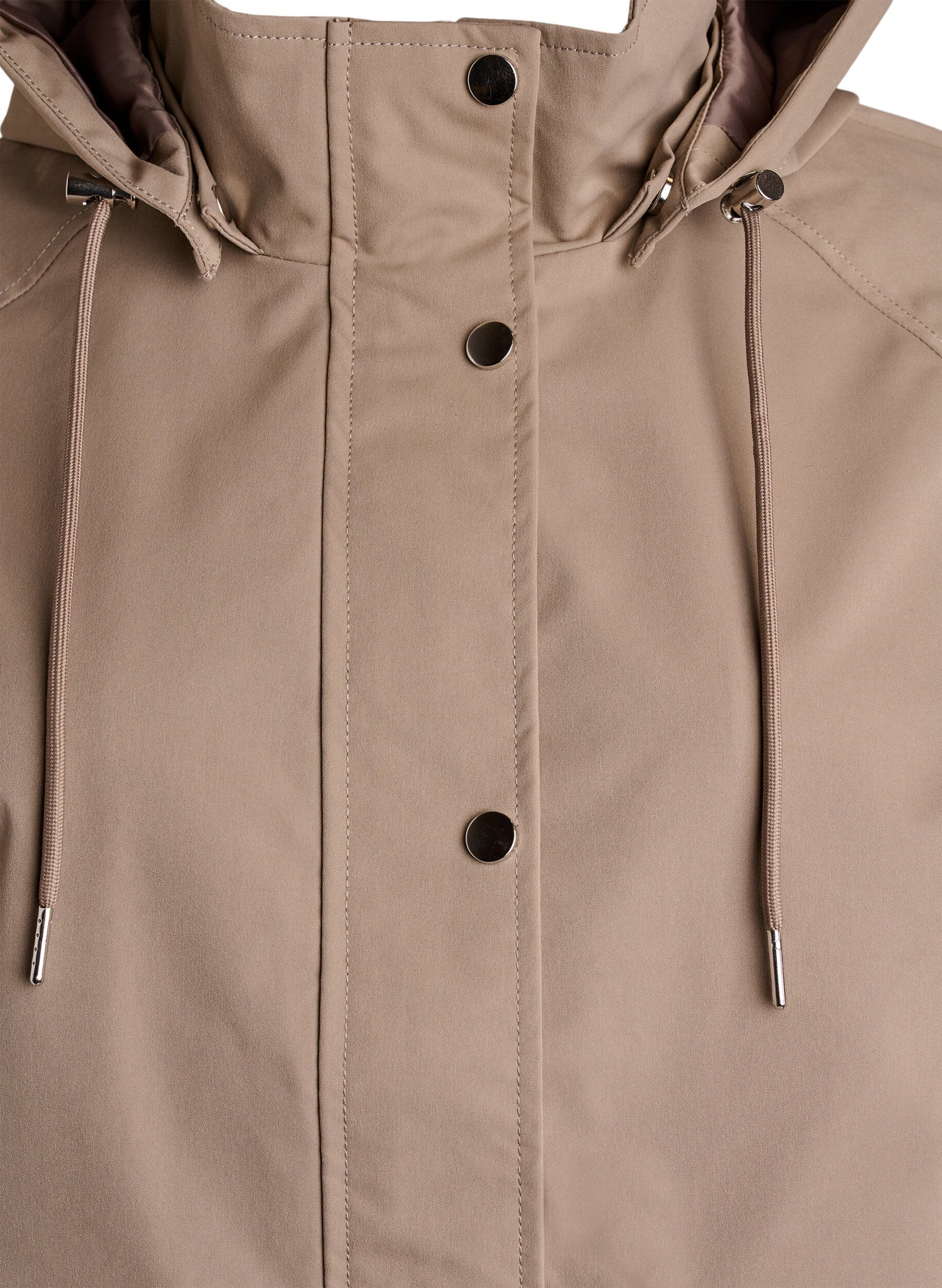 Zizzi Veste courte de printemps avec capuche amovible, Beige, Packshot image number 2