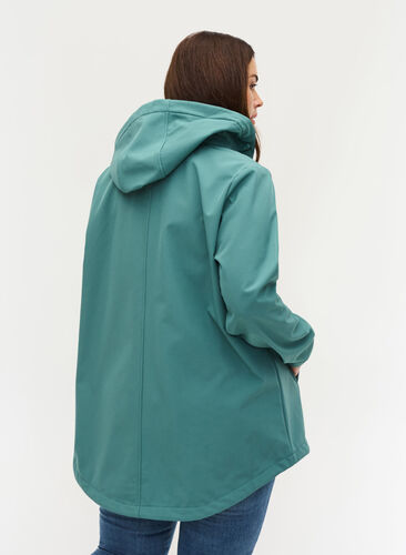 Veste softshell à capuche amovible, Sagebrush Green, Model image number 1