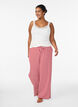 Top en viscose avec bord en dentelle, Vanille, Model image number 1