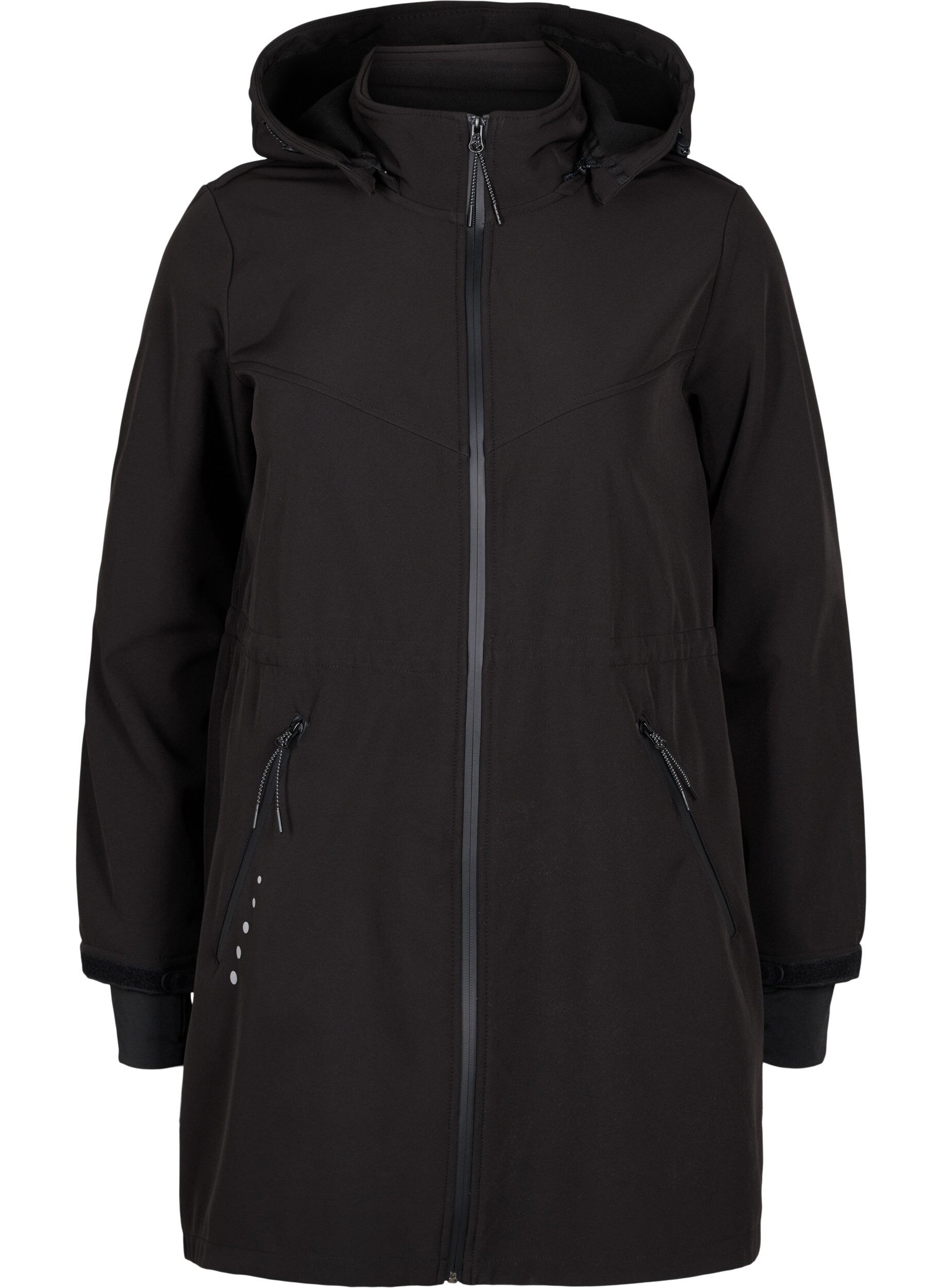 Zizzi Veste softshell polaire, Black Solid, Packshot image number 0