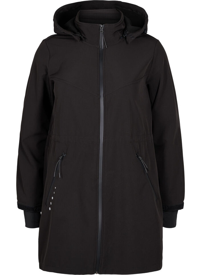 Veste softshell polaire, Black Solid, Packshot image number 0