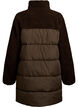 Doudoune mi-longue avec polaire teddy, Marron, Packshot image number 1