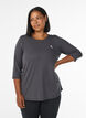 Haut de sport &agrave; manches 3/4, Gris anthracite, Model image number 0