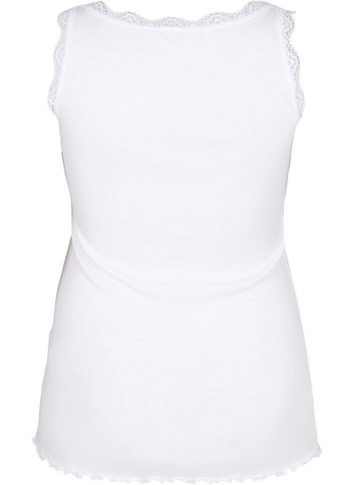 Haut &agrave; dentelle, Blanc, Packshot image number 1