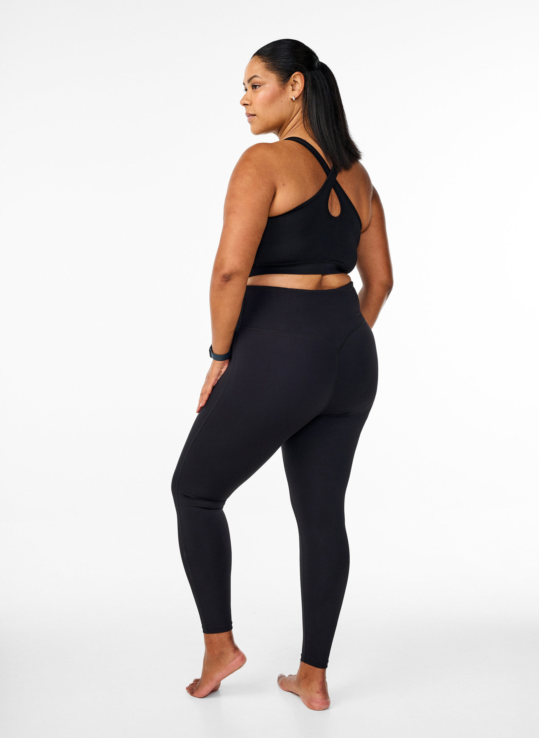 Zizzi CORE, Leggings de sport anti-transparence avec poche, Noir, Model image number 1