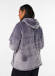 Sweat &agrave; capuche en velours avec poche kangourou, Gris, Model image number 2