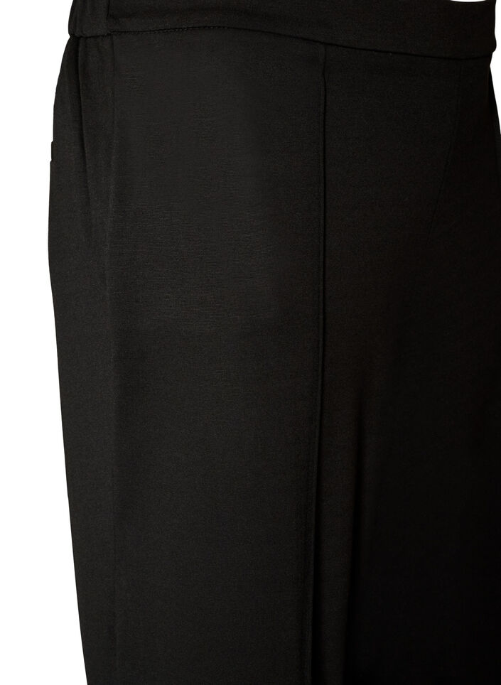 Pantalon ample en jersey taille haute, Noir, Packshot image number 2