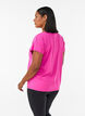 T-shirt de sport ample avec col en v, Rose, Model image number 2