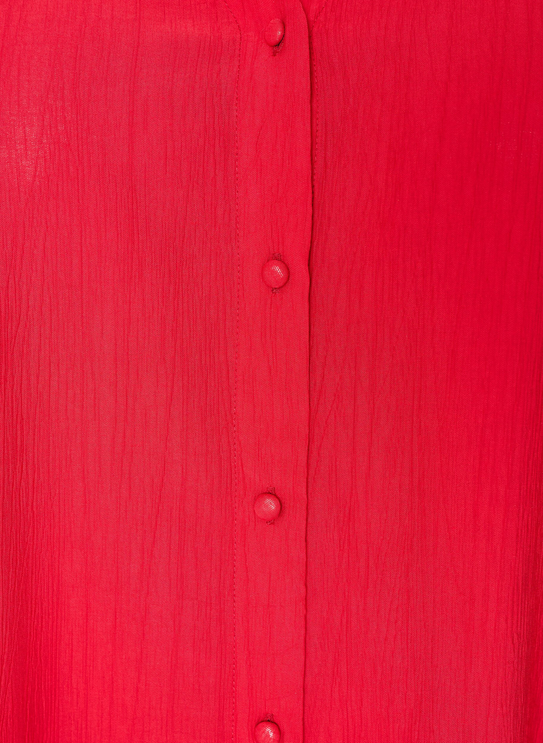 ZizziBlouse textur&eacute;e en viscose avec boutons, Rouge, Packshot image number 2