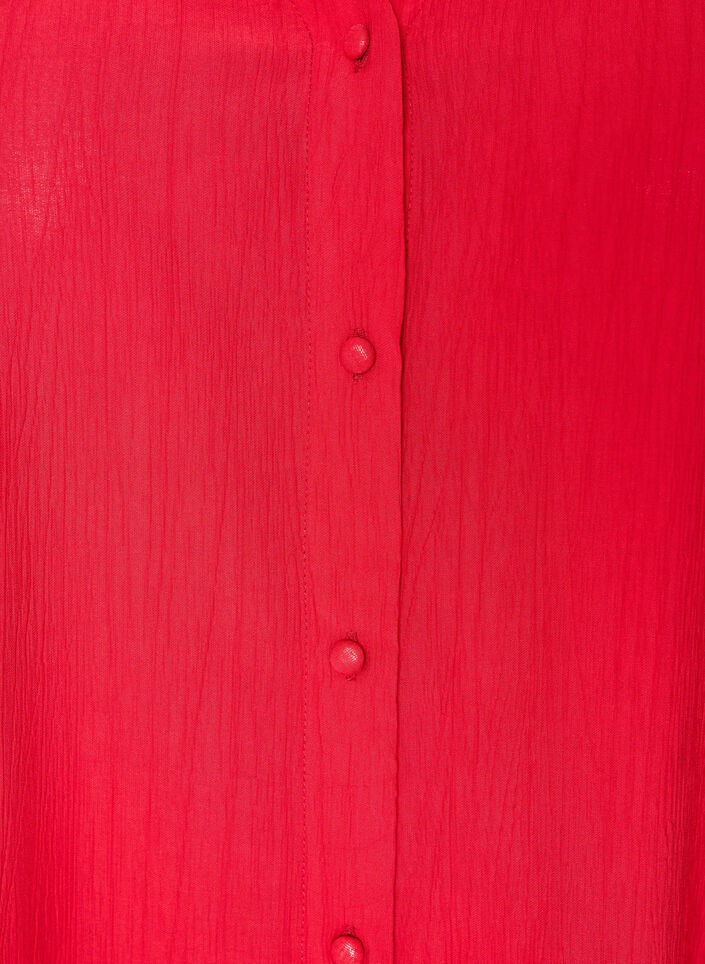 Blouse textur&eacute;e en viscose avec boutons, Rouge, Packshot image number 2