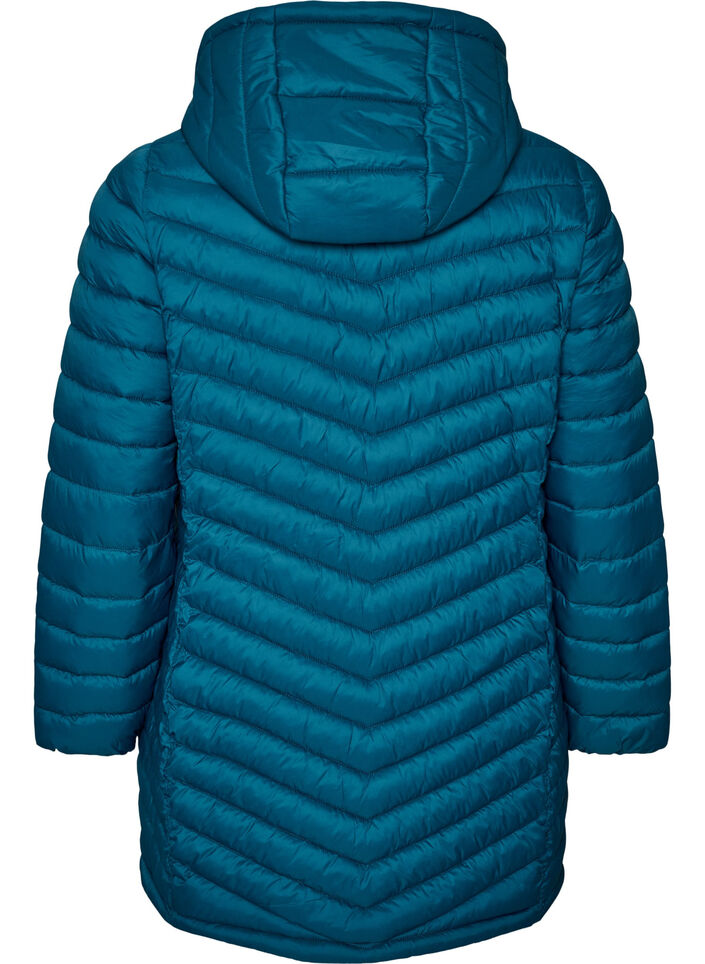 Veste l&eacute;g&egrave;re avec des poches et une capuche d&eacute;tachable, Bleu p&eacute;trole, Packshot image number 1