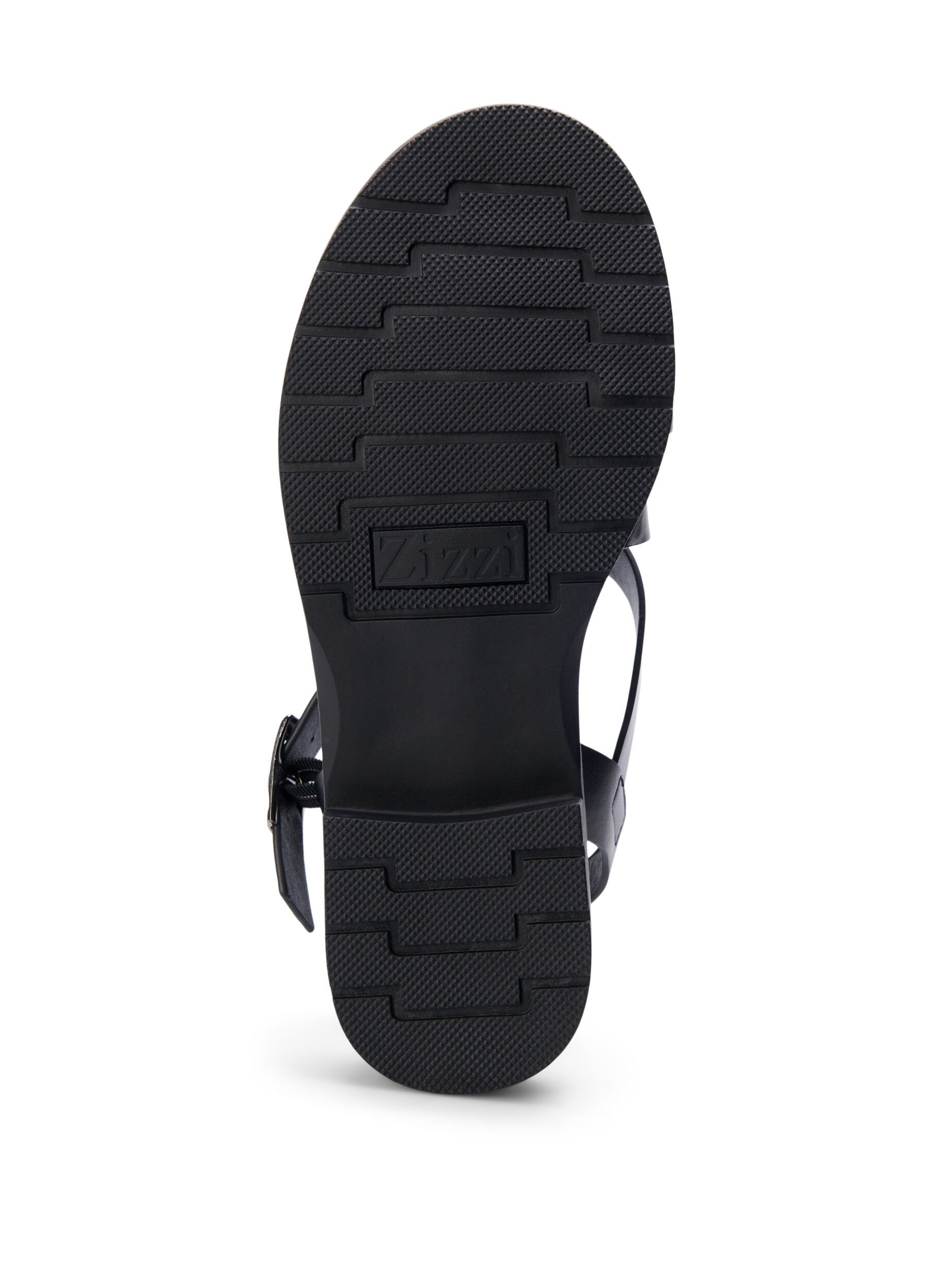 Zizzi Sandales d'&eacute;t&eacute; larges en cuir, Black, Packshot image number 5