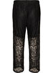 Pantalon droit en dentelle avec short int&eacute;rieur, Noir, Packshot image number 1