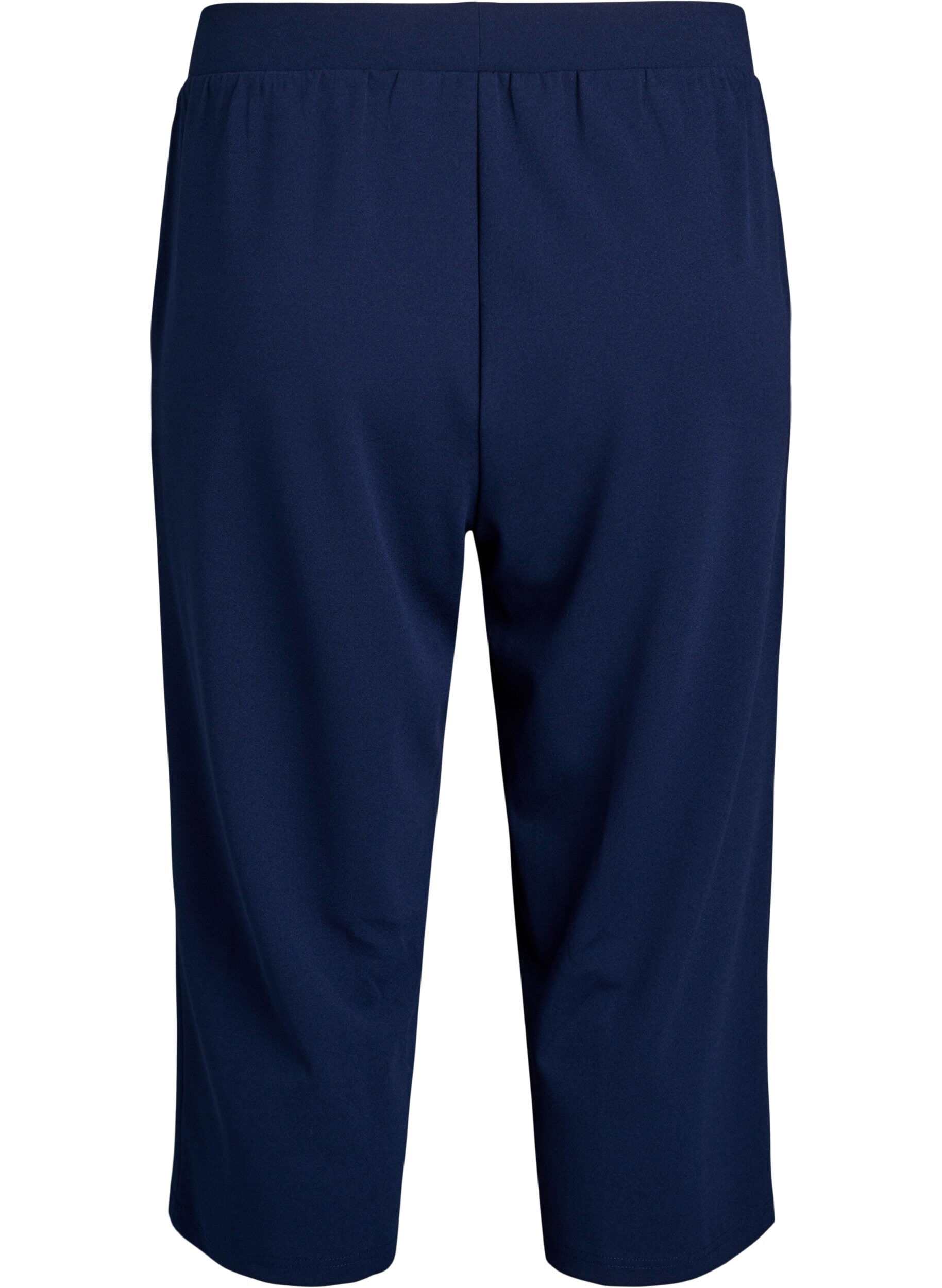 Zizzi Culotte taille haute &agrave; coupe ample, Bleu, Packshot image number 1