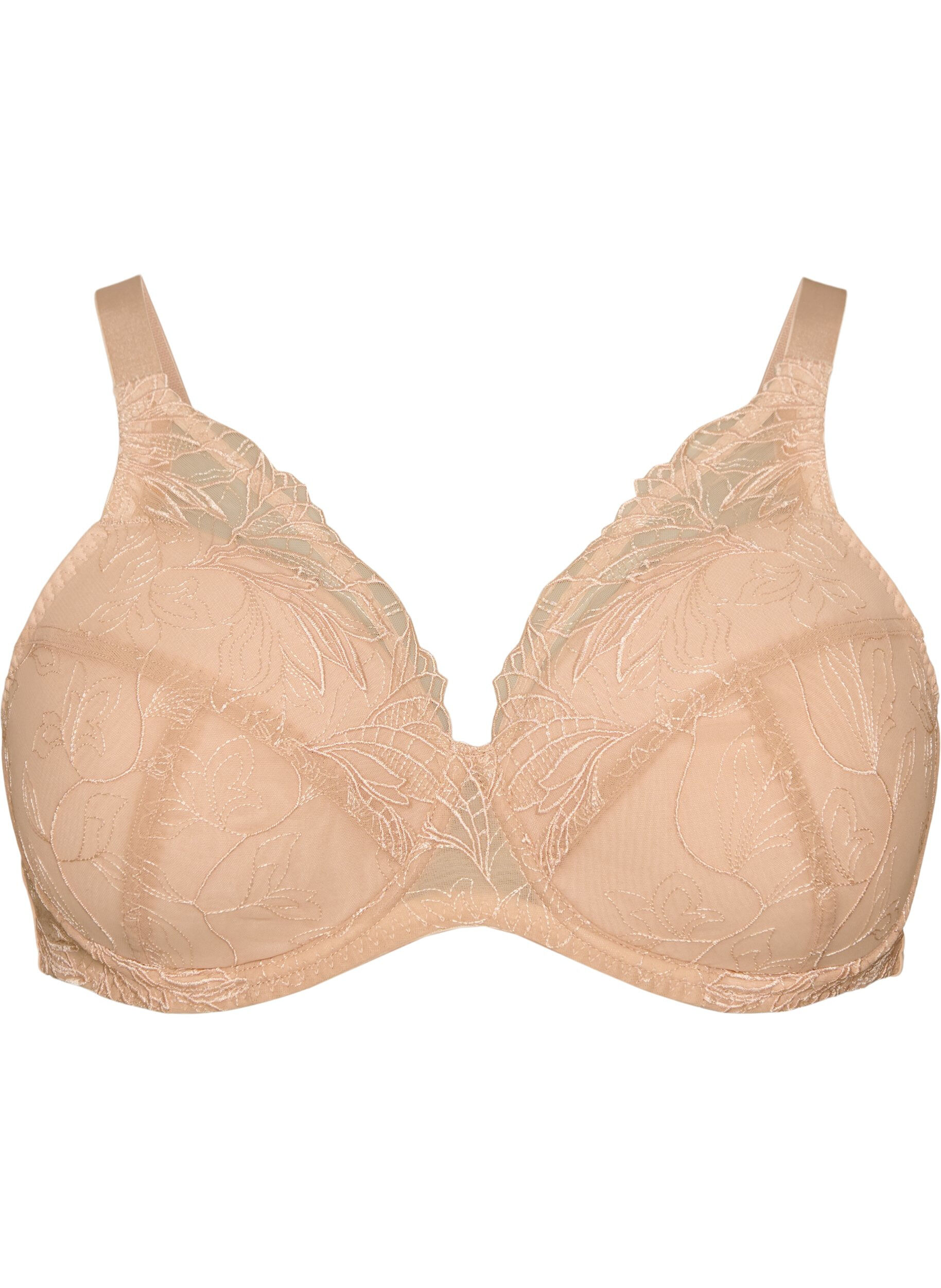 Soutien-gorge rembourr&eacute; en dentelle avec armatures