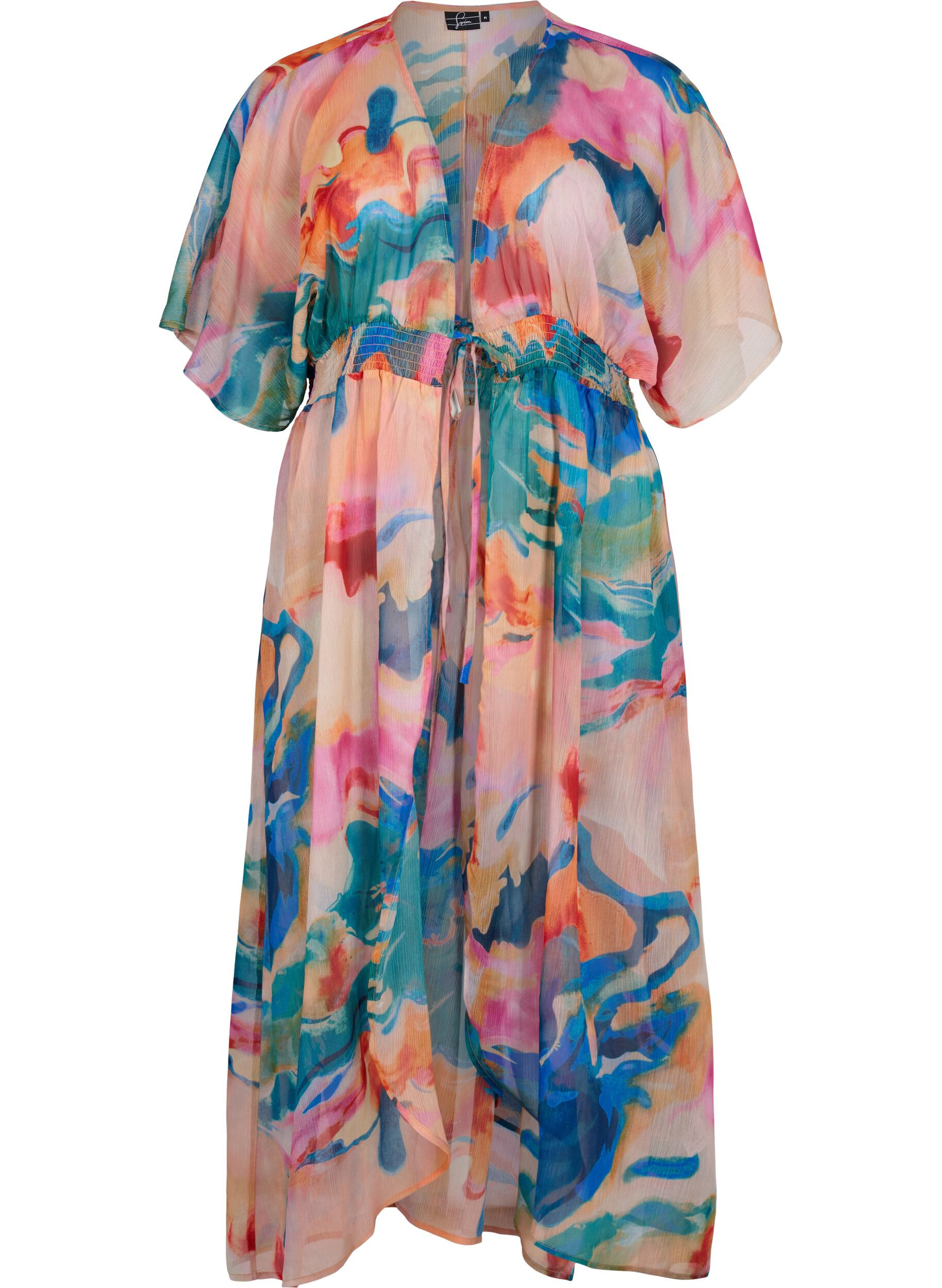 Zizzi Kimono imprim&eacute; plage, Watercolor, Packshot image number 0