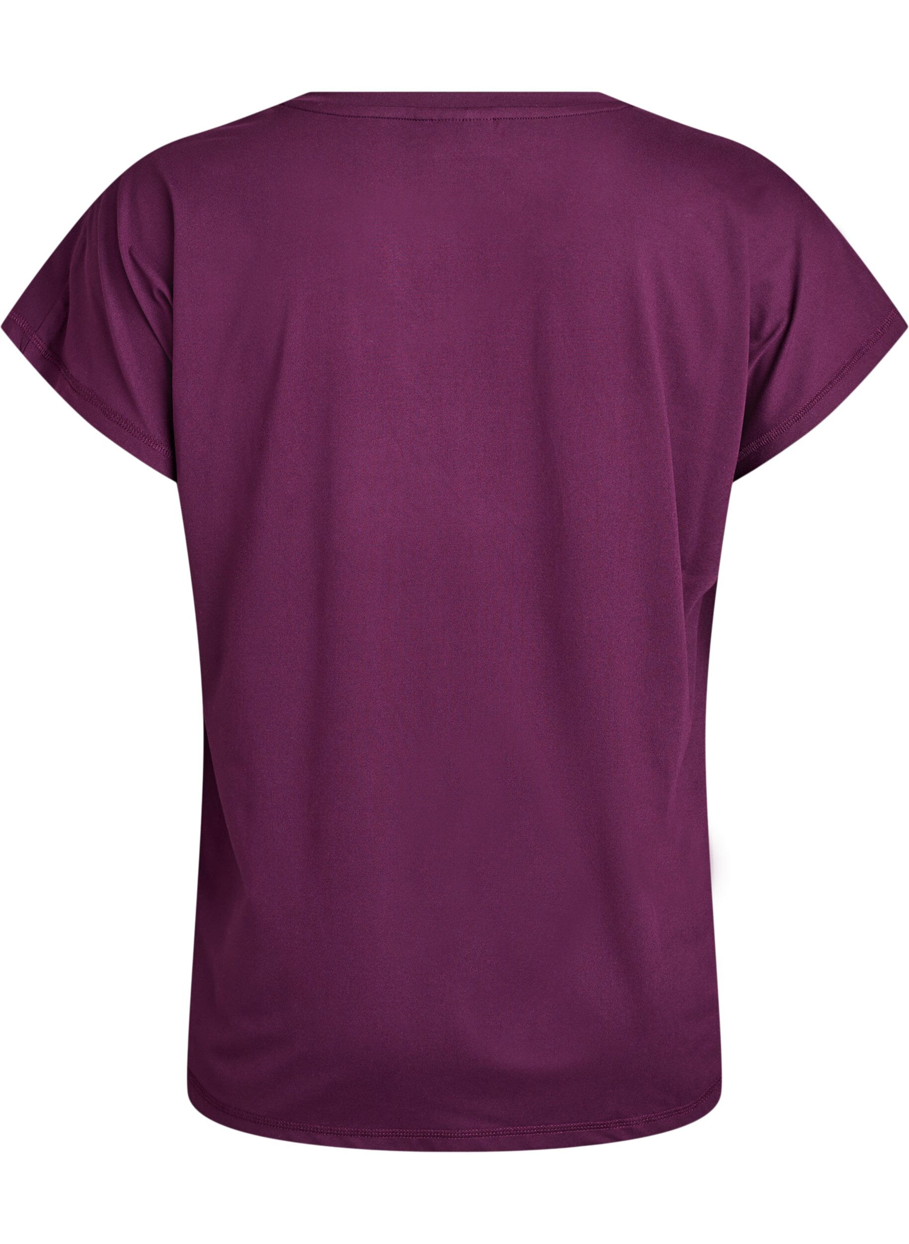ZizziT-shirt de sport couleur unie, Violet, Packshot image number 1