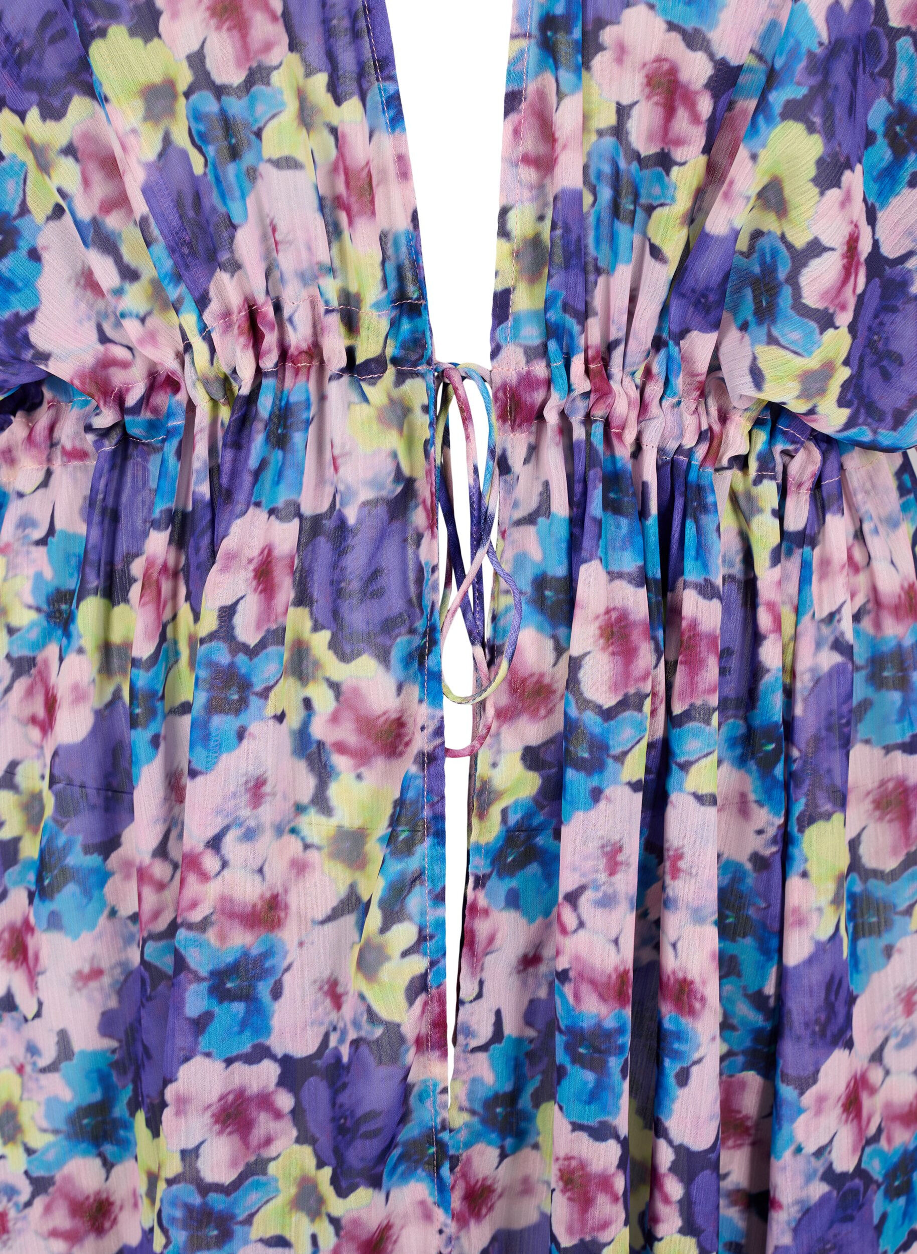 Zizzi Kimono de plage avec imprim&eacute;, Bleu, Packshot image number 2