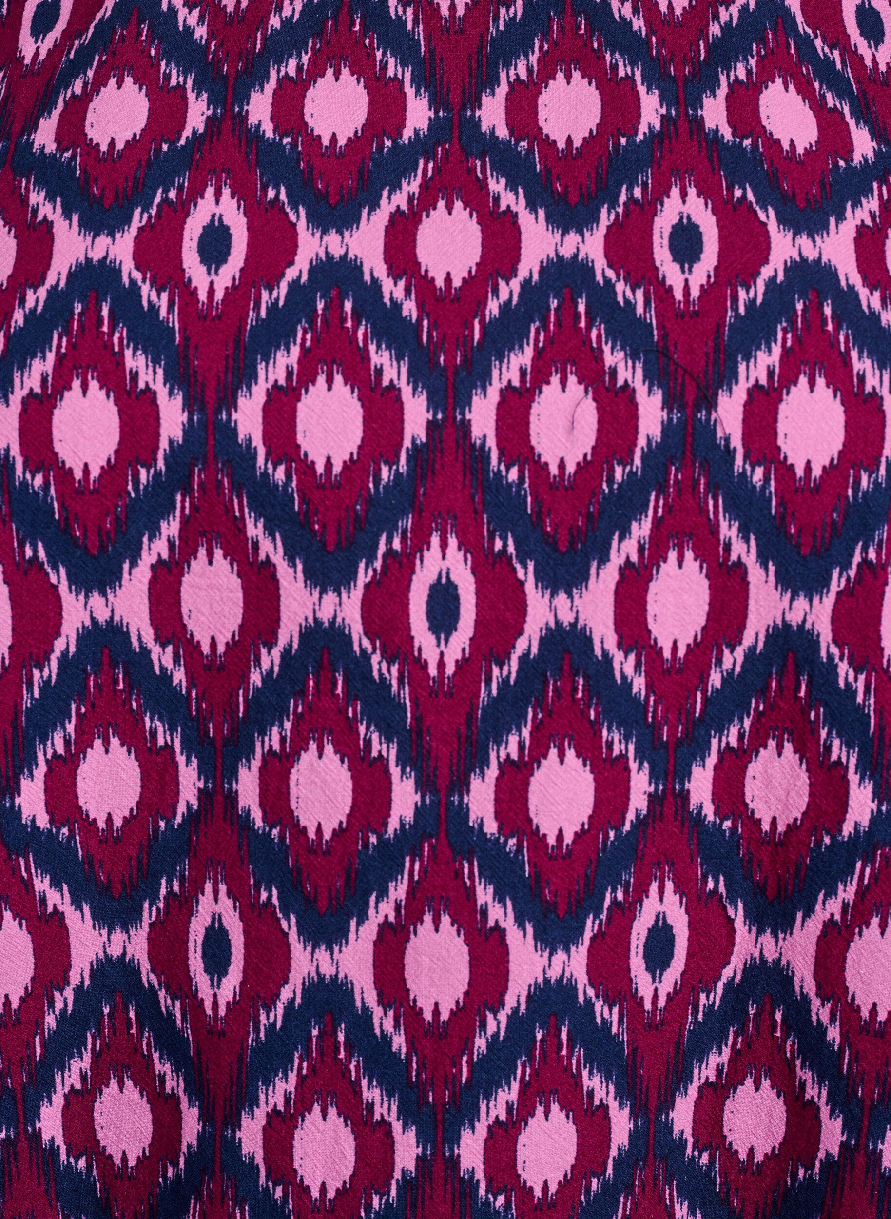 Zizzi Chemisier en coton imprim&eacute; &agrave; manches courtes, Rose, Packshot image number 2