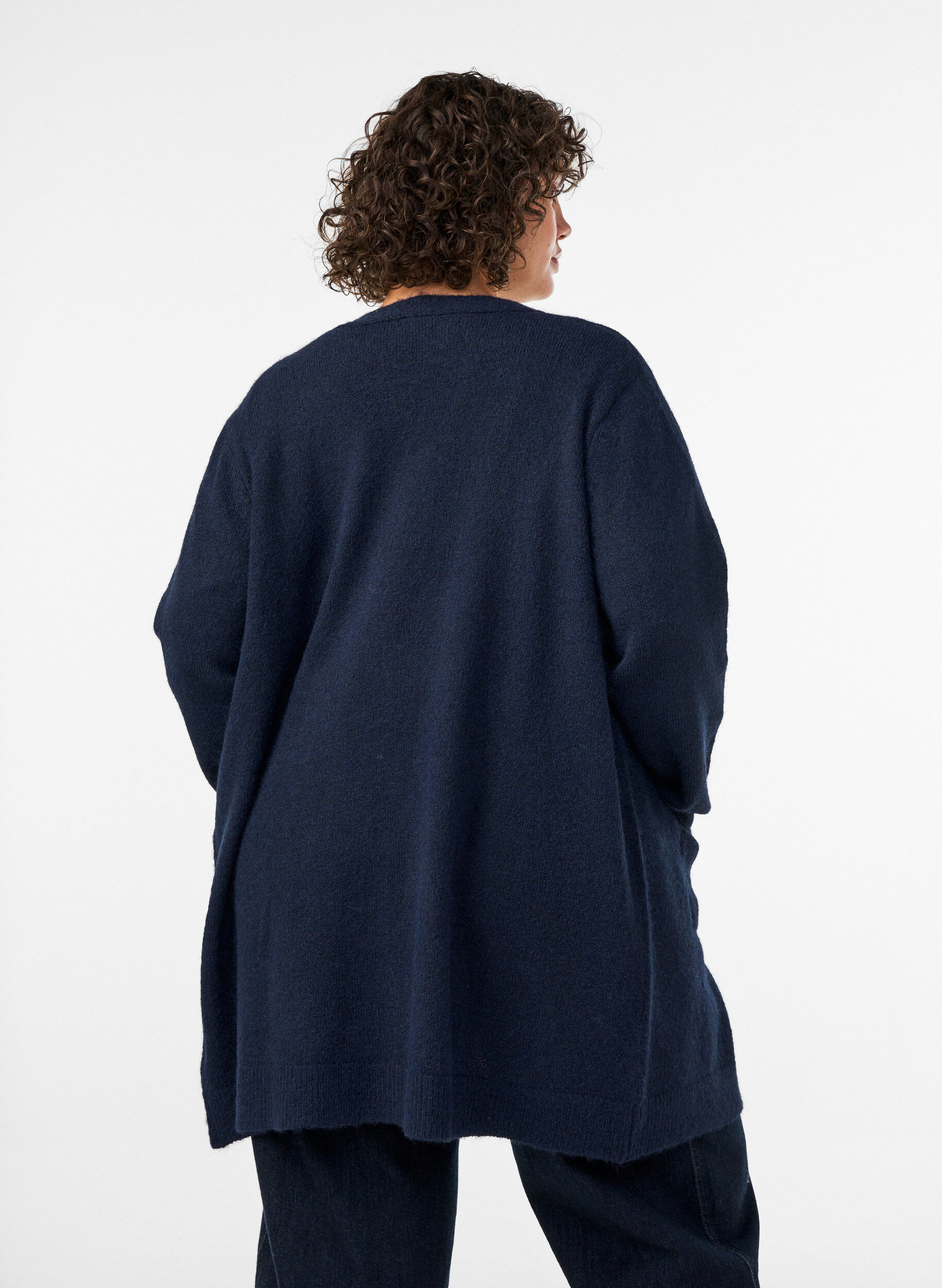 ZizziCardigan long avec poches, Bleu, Model image number 2