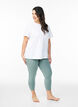 Leggings basiques longueur 3/4 en viscose, Vert, Model image number 1