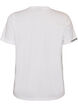 T-shirt en coton avec texte brod&eacute;, Blanc, Packshot image number 1