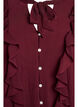 Blouse transparente avec volants et liens &agrave; nouer, Bordeaux, Packshot image number 2