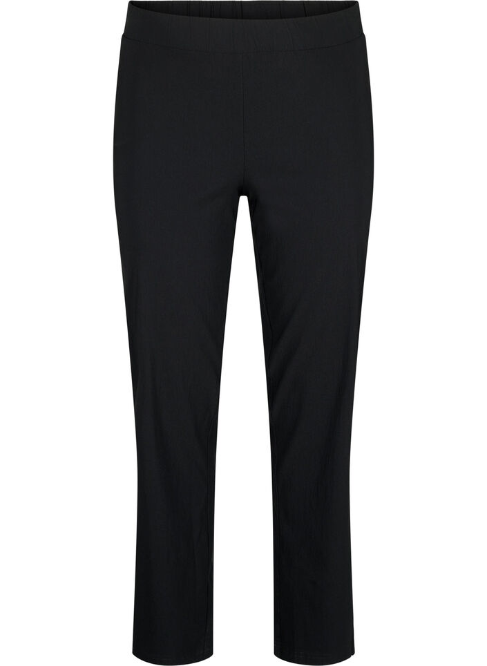 Pantalon extensible en viscose, Noir, Packshot