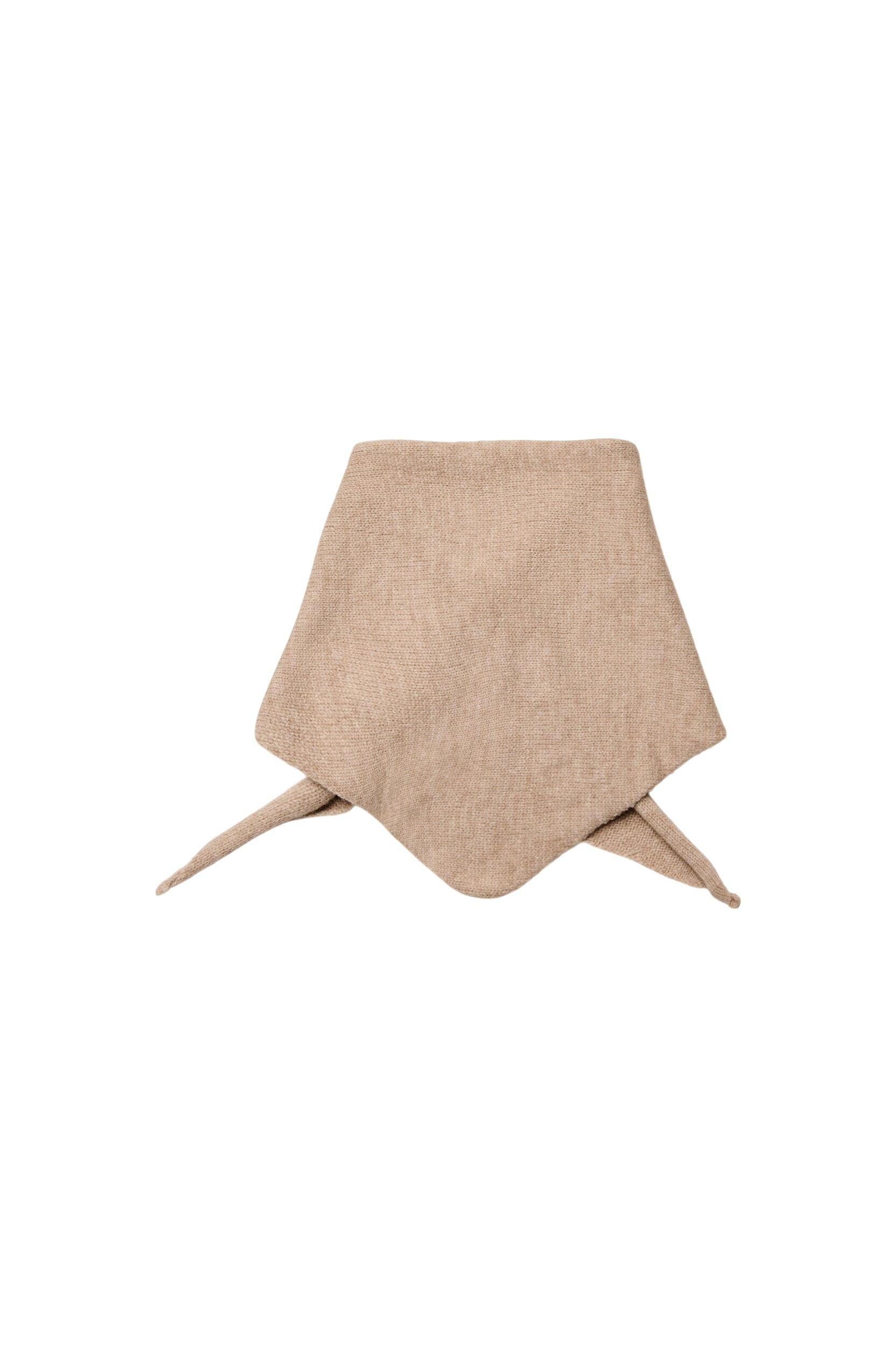 Zizzi&Eacute;charpe triangle tricot&eacute;e, Beige, Packshot image number 1