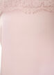 Haut long en satin bord&eacute; de dentelle, Rose poudr&eacute;e, Packshot image number 2