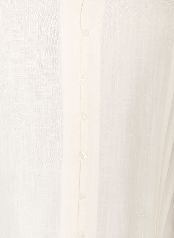 Tunique en viscose avec boutons et ourlet &agrave; volants, Vanille, Packshot image number 2