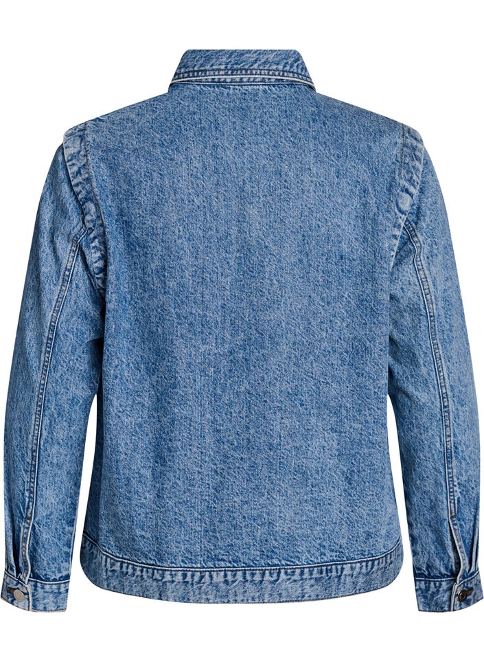Veste en jean avec manches amovibles, Bleu Clair, Packshot image number 1