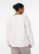 Cardigan ample avec poches, Vanille, Model image number 2
