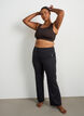 Legging d'entra&icirc;nement bootcut avec taille haute, Noir, Model image number 0