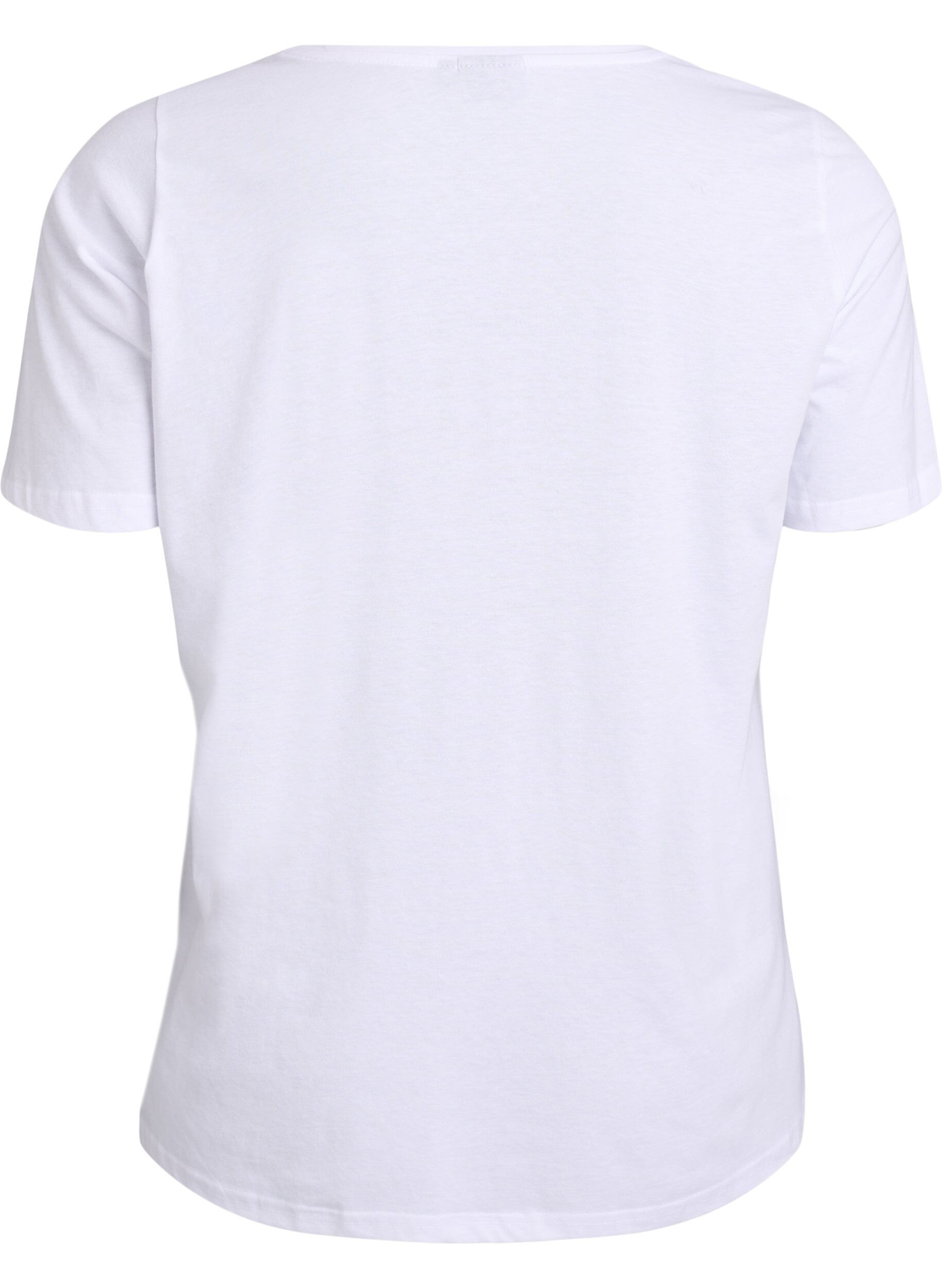 ZizziT-shirt imprim&eacute;, Blanc, Packshot image number 1