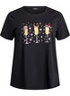 T-shirt de No&euml;l en coton bio, Noir, Packshot image number 0