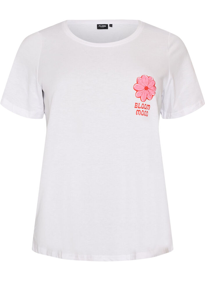 T-shirt imprim&eacute;, Blanc, Packshot image number 0